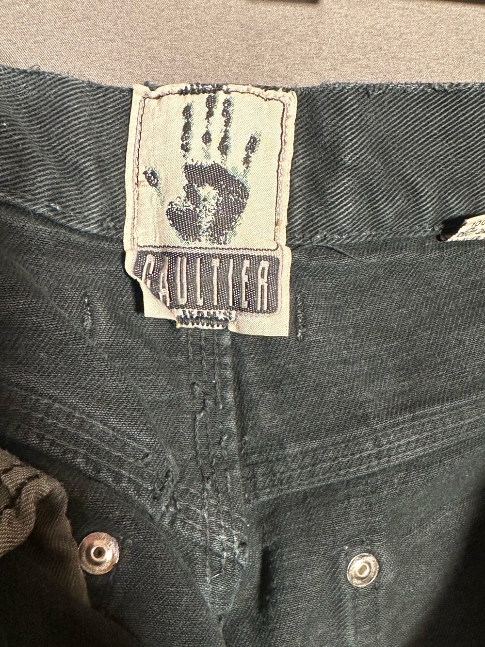 Jean Paul Gaultier Men's Black Straight Denim Jeans Vintage - Picture 8 of 15